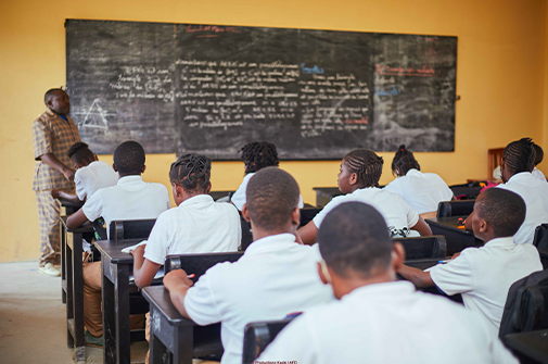 Classroom in Gabon, credit: Productions Kadé_AFD