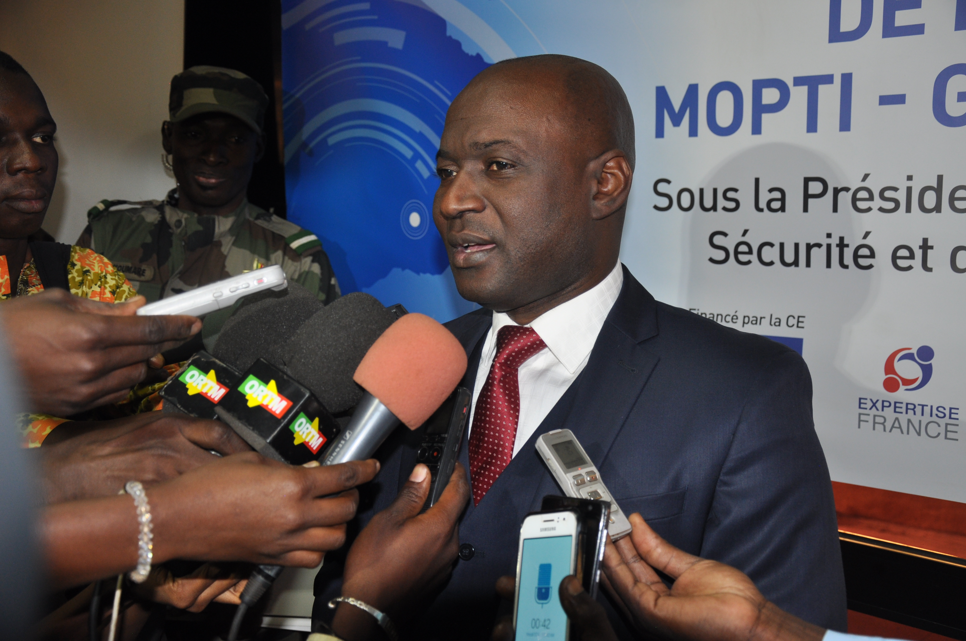 Le Ministre de la de la Sécurité et de la Protection civile, le Général Salif Traoré, à l’occasion du lancement du PARSEC.