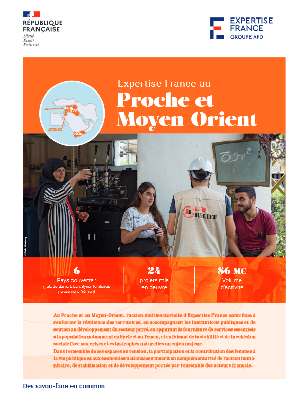 Couverture Expertise France au Proche et Moyen Orient