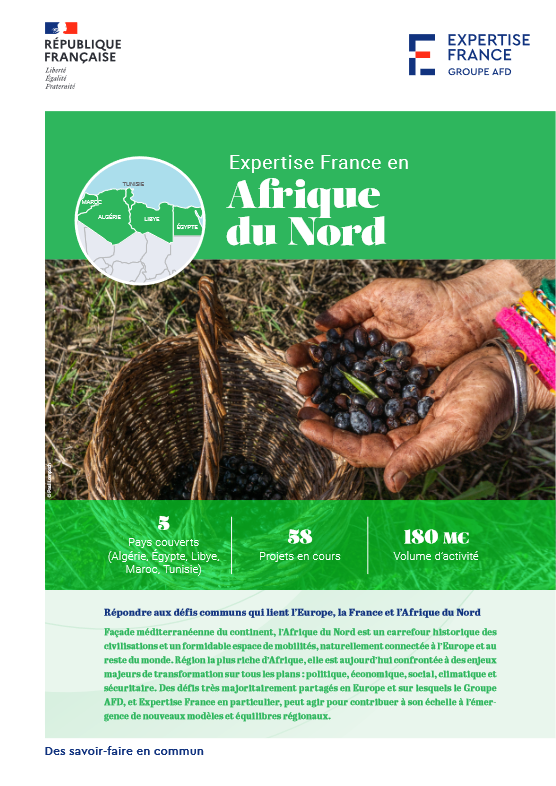 Couverture Expertise France en Afrique du Nord