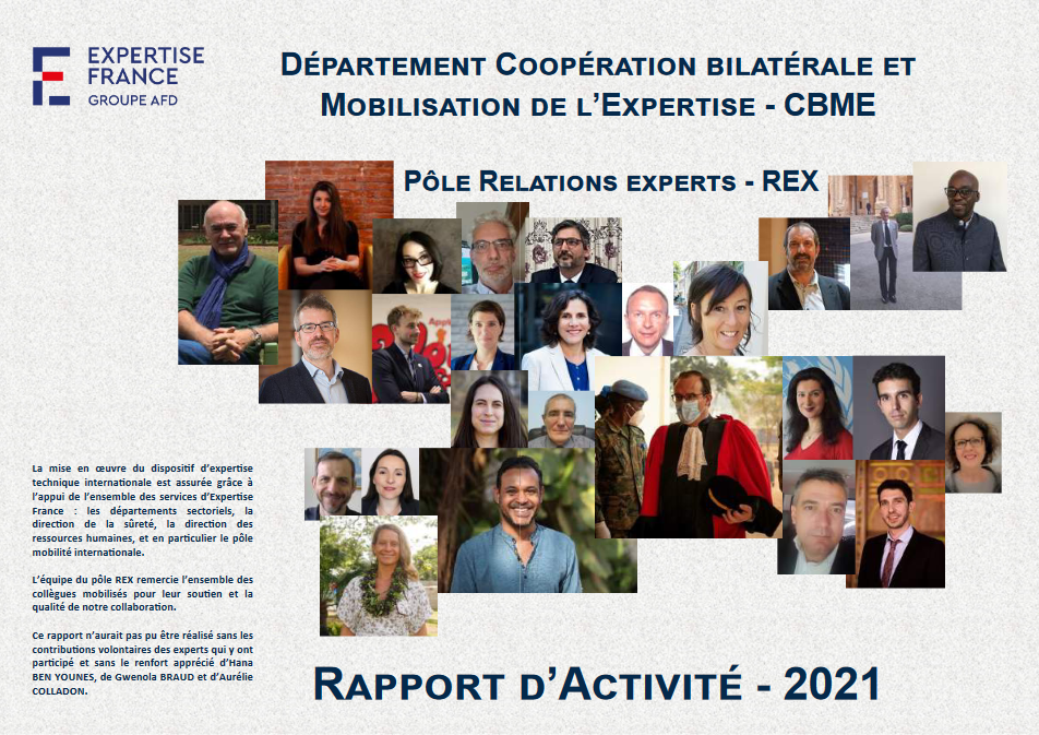 Couverture Pôle Relations Experts (REX) - Bilan 2021