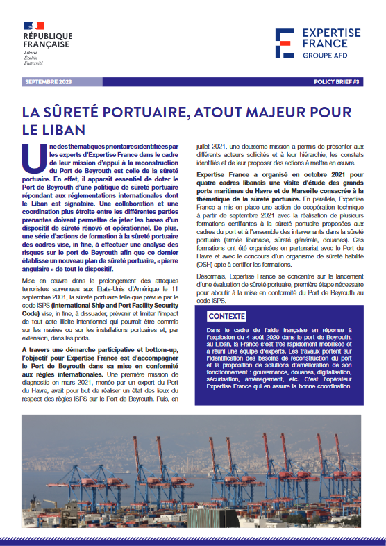 Couverture Sûreté portuaire Liban