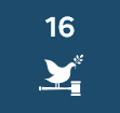 Symbole de l'ODD16 : Paix, justice et institutions efficaces