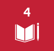 Symbole de l'ODD4 : Education de qualité 