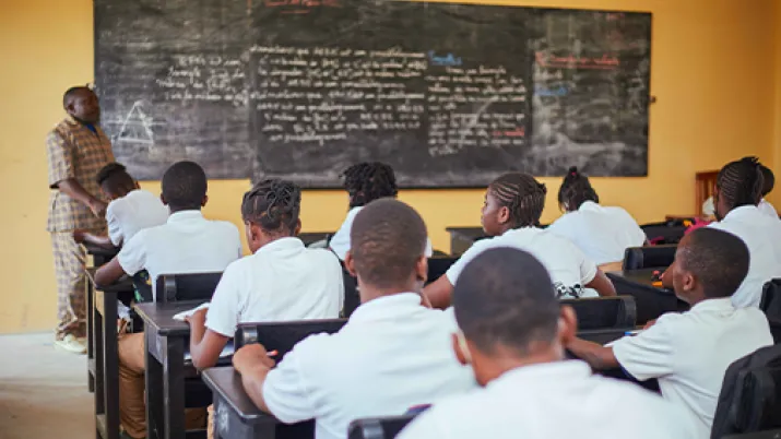 Salle de classe au Gabon
