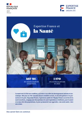 Couverture Expertise France et la santé