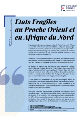 Couverture Position paper - Samir Aïta - Etats fragiles