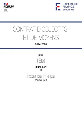 Couverture du contrat d'objectifs et de moyens 2024-2026