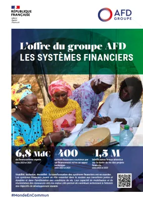 Couverture de la plaquette du groupe AFD consacrée aux systèmes financiers