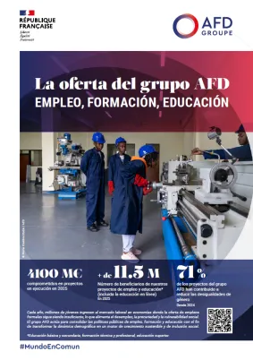 Tapa de la publicación del grupo AFD dedicada al empleo, la formación y la educación