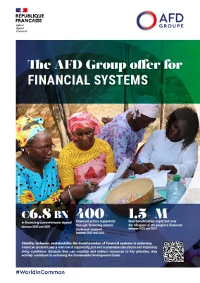 Cover of the AFD Group leaflet dedicated to the financial systems