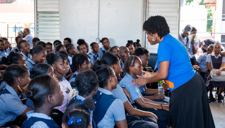 Salle de classe en Haïti