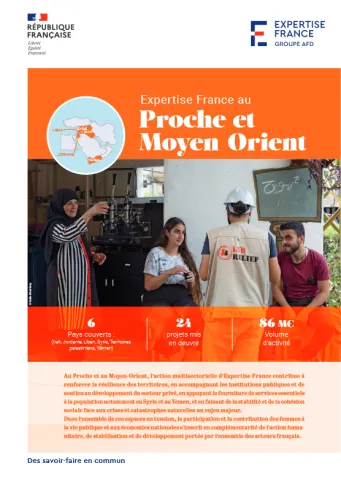 Couverture Expertise France au Proche et Moyen Orient