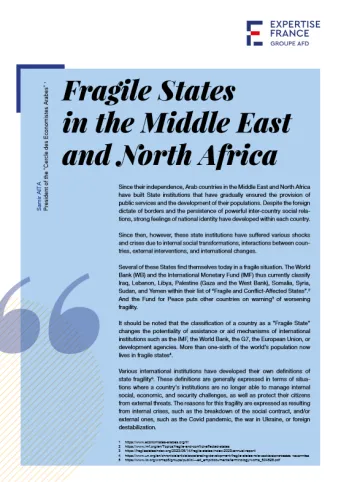 Cover Position paper - Samir Aïta -Fragile States