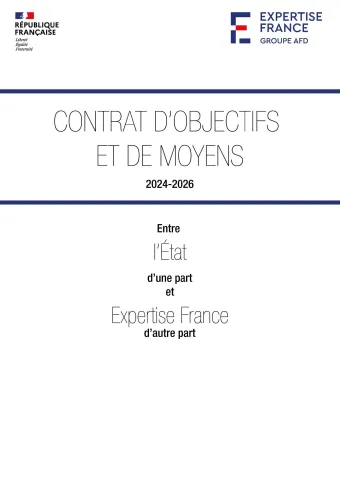 Couverture du contrat d'objectifs et de moyens 2024-2026