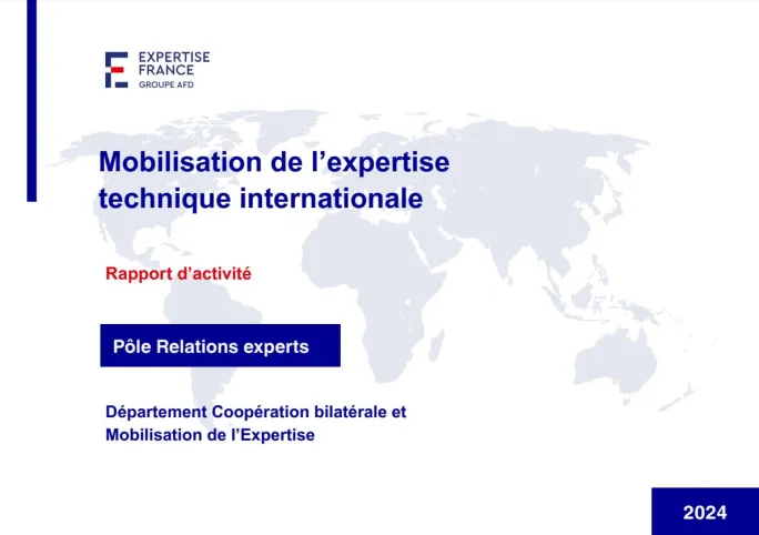 Couverture du rapport d'activité - Mobilisation d'expertise technique internationale