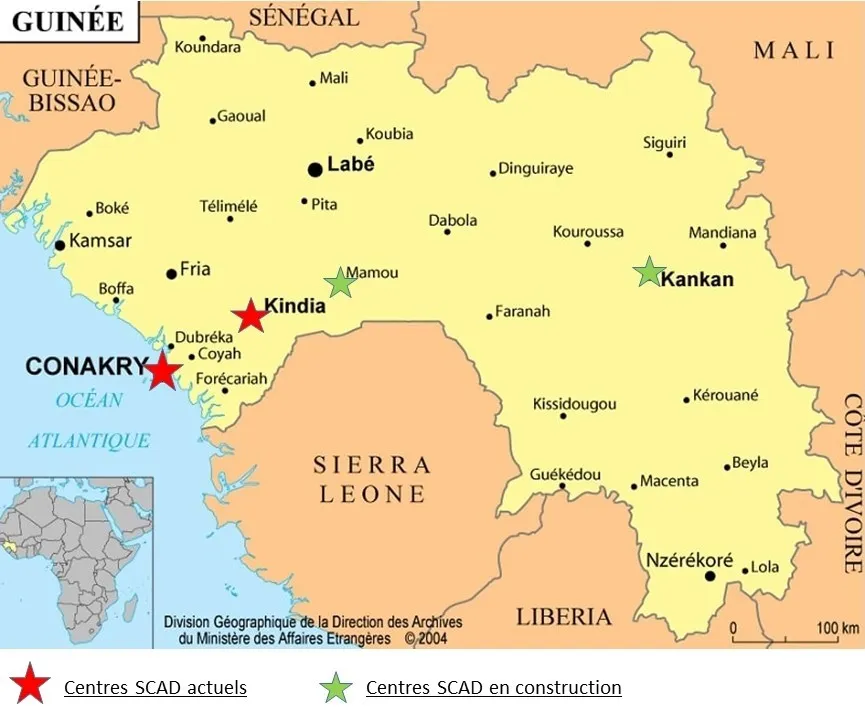 Carte de Guinée, projet ASCAD